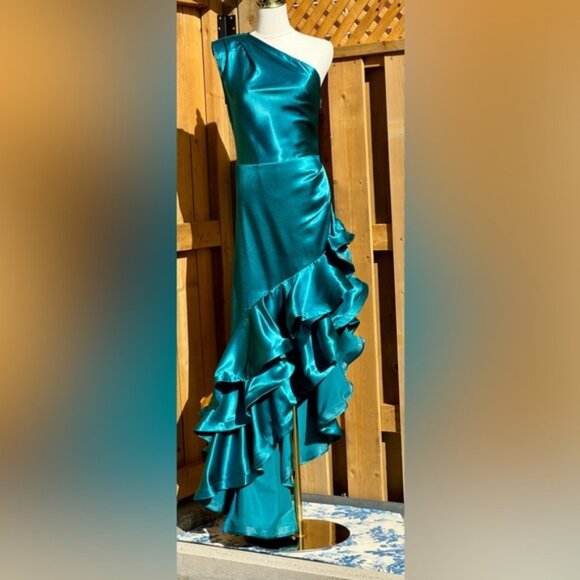 🆕 BRONX & BANCO Monica Turquoise Gown, Sz S US 4- Moving sale - Picture 10 of 15